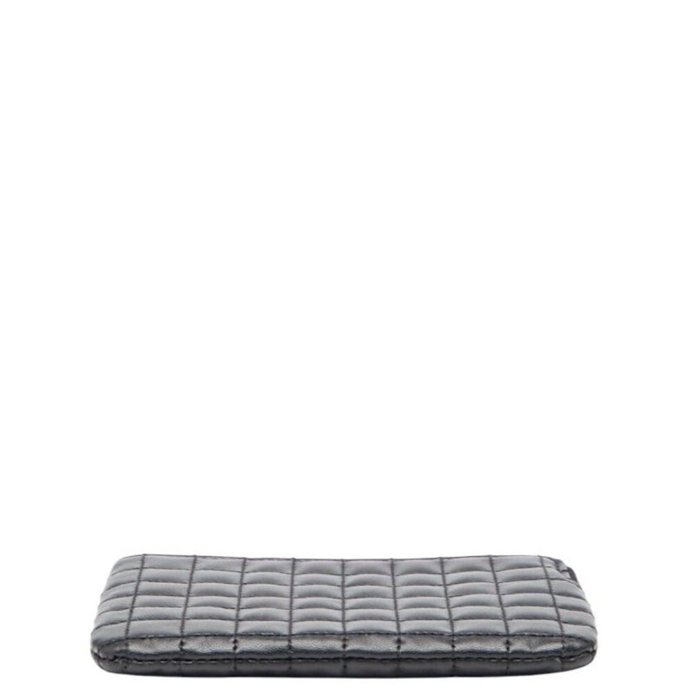 Celine Ccharm Quilted Coin Case Card Case Black Leather - Picture 3 of 10
